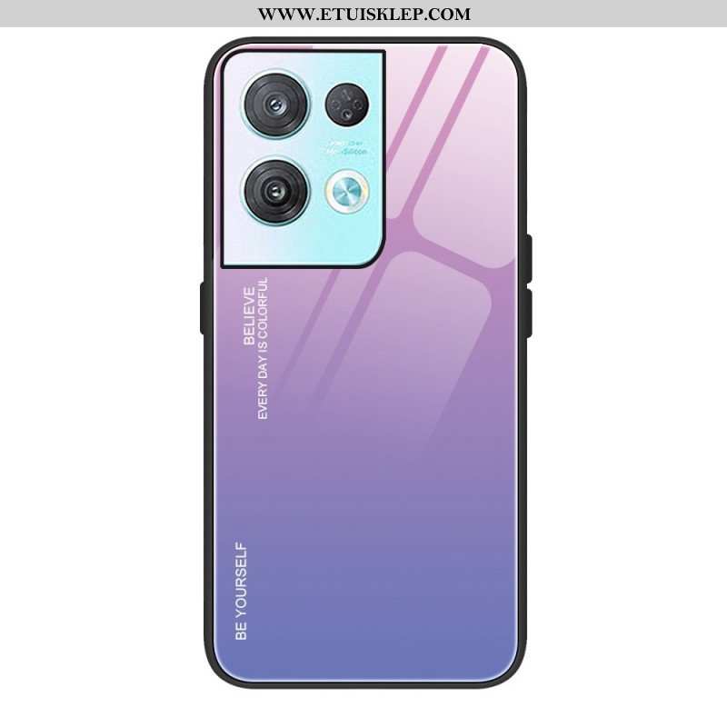 Etui do Oppo Reno 8 Szkło Hartowane Bądź Sobą